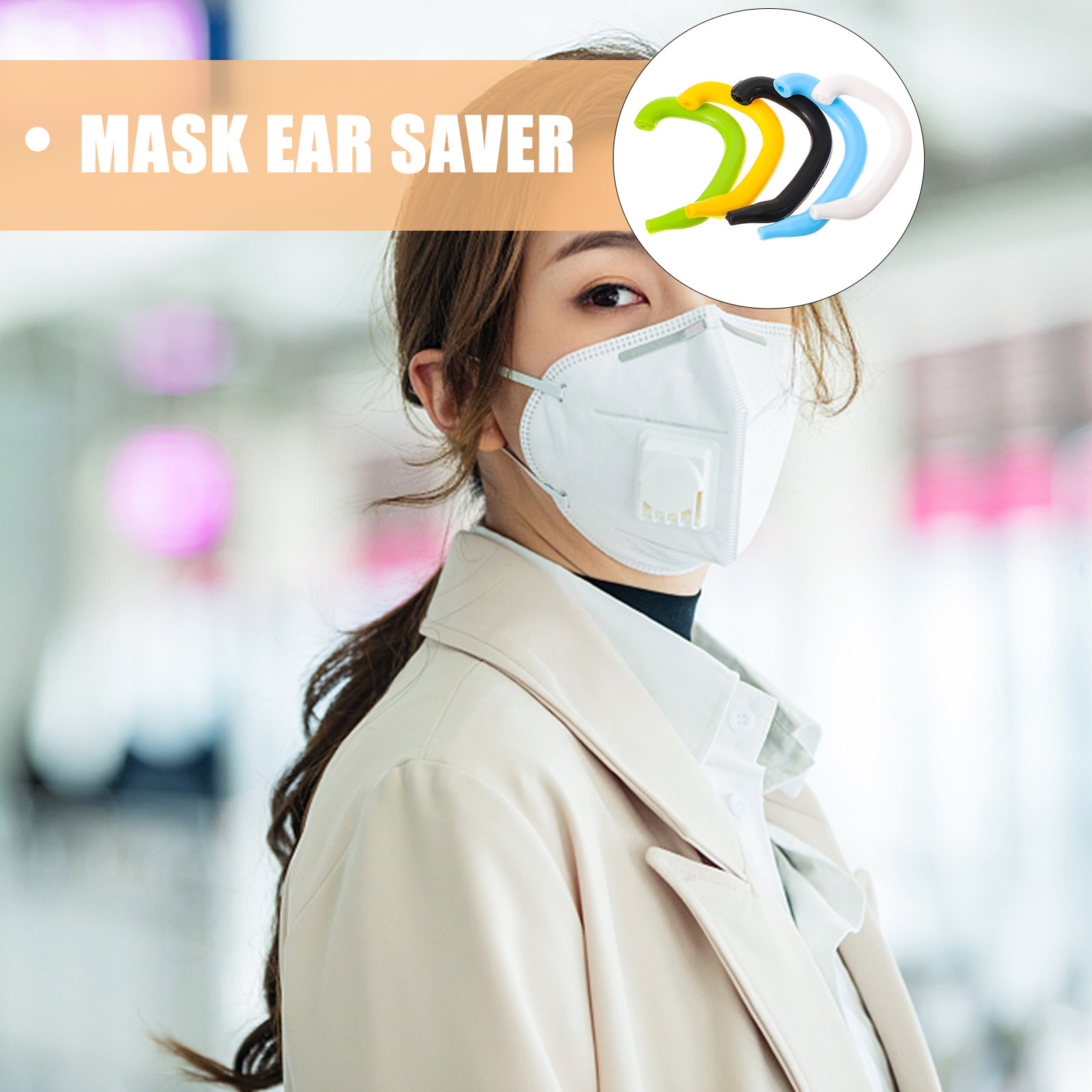 Mask Ear Saver Strap - 5 szt. Premium Silikonowe Nakładki Ochronne