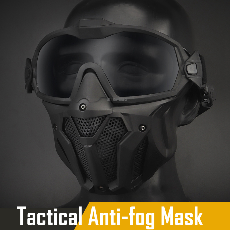 Anti Pollution Mask - Taktyczna maska ​​pełnotwarzowa Wentylator przeciwmgielny Strzelanie