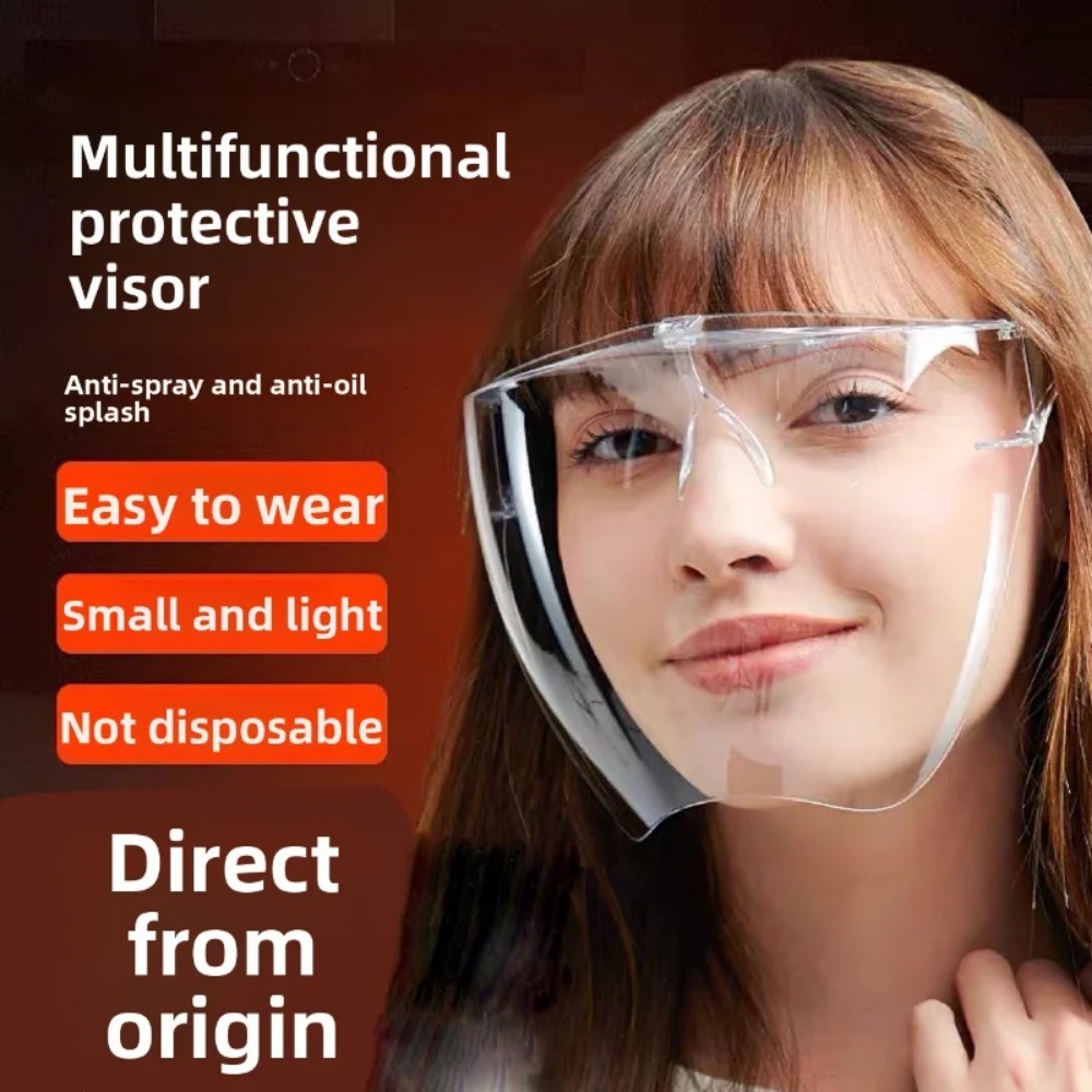Anti Pollution Mask - Maska ochronna zakrywająca całą twarz, przezroczysta,