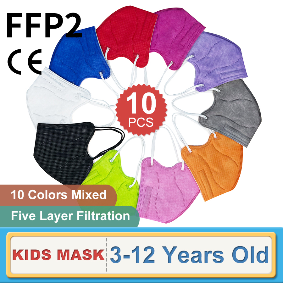 Kids Face Mask - 10 sztuk dzieci FFP2 maska ​​na