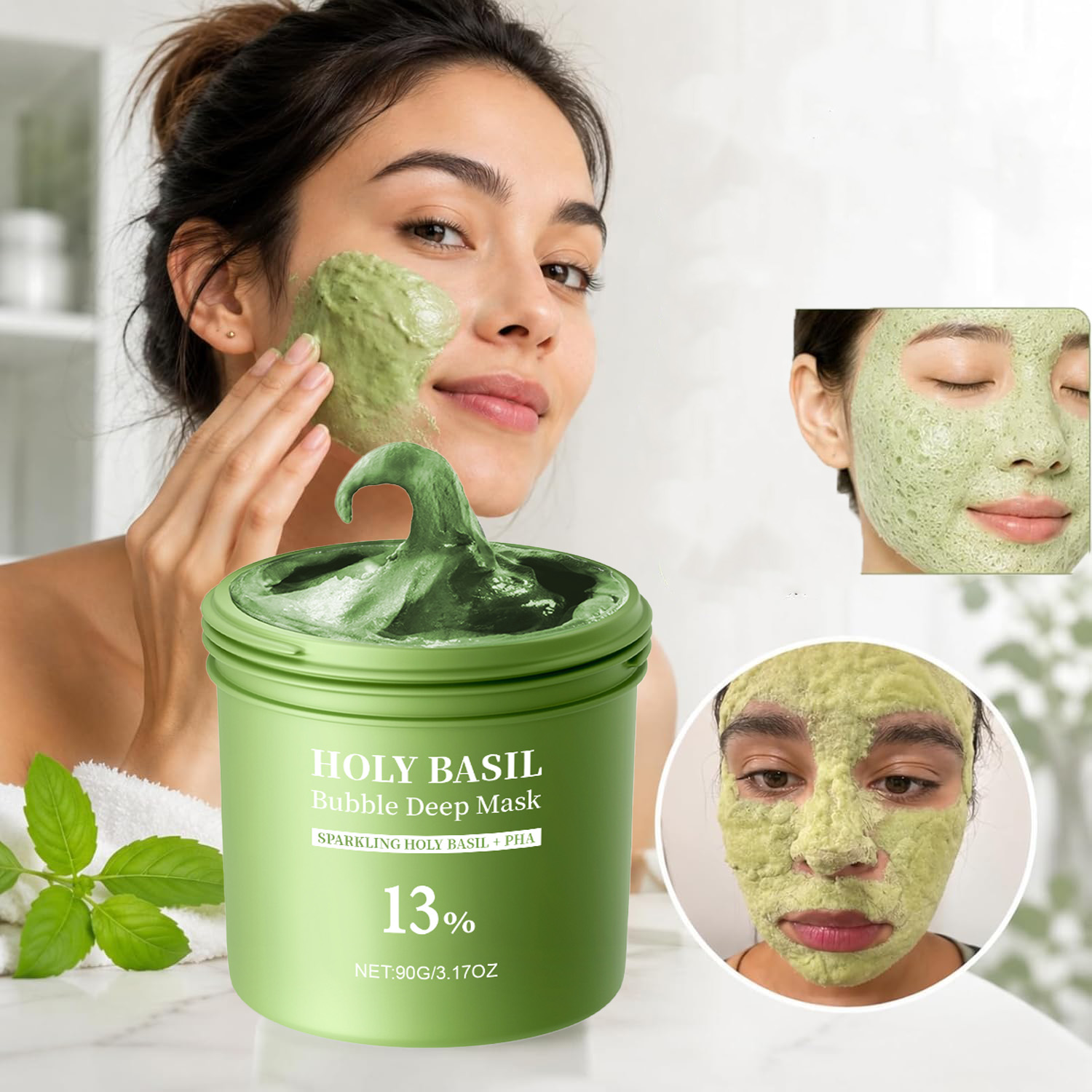 Dust Mask Construction - Maska do twarzy Holy Basil Bubble