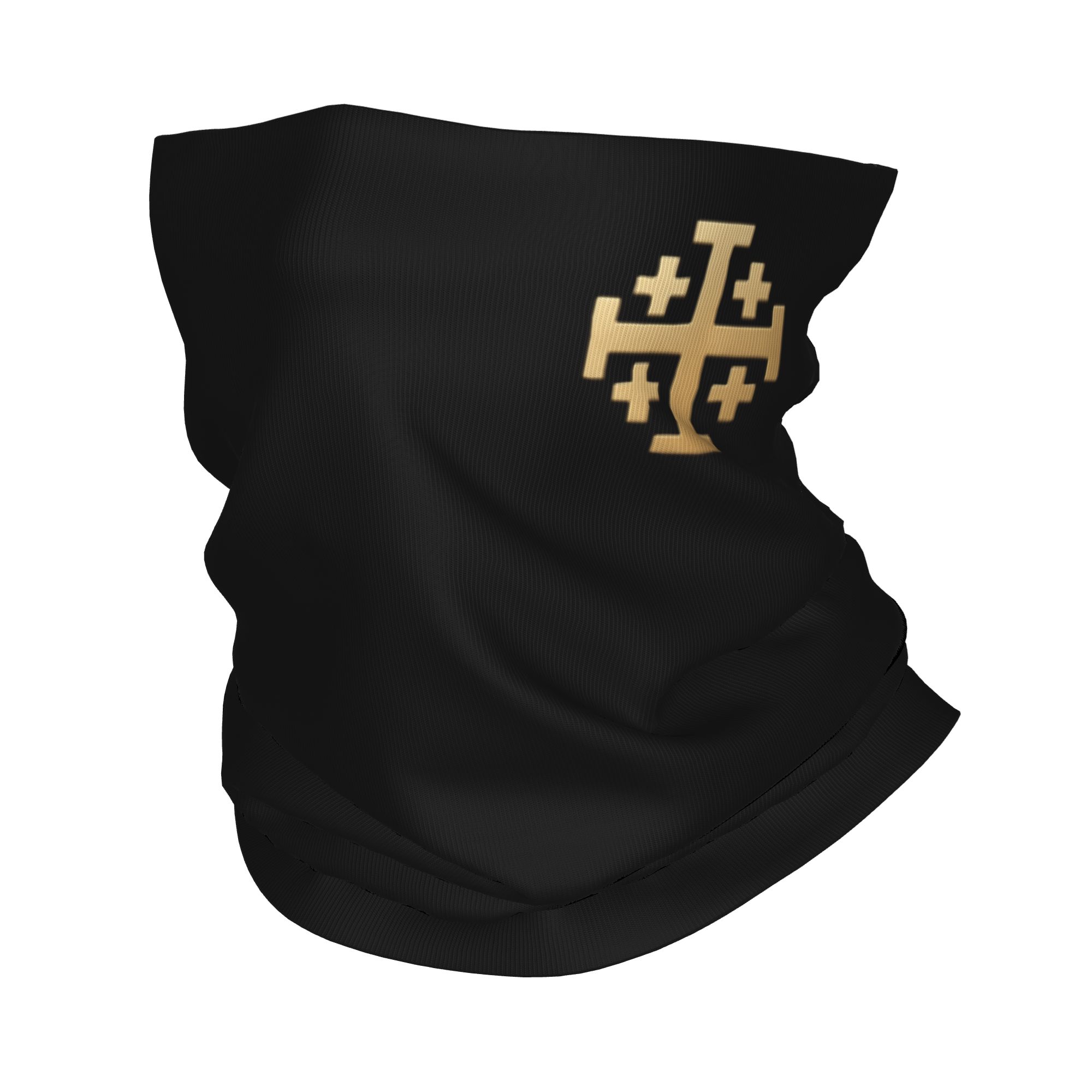 Neck Gaiter Face Cover - Krzyż Jerozolimski Rycerski Chrześcijański Bandana Ochraniacz