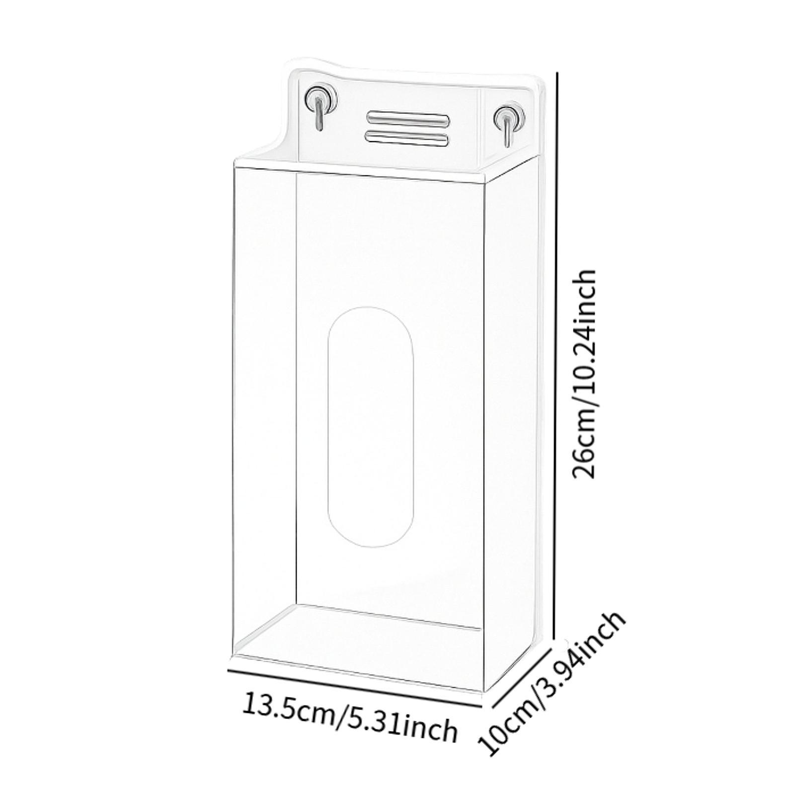 Face Mask Storage Box - Akrylowy uchwyt na rękawiczki, montowany na