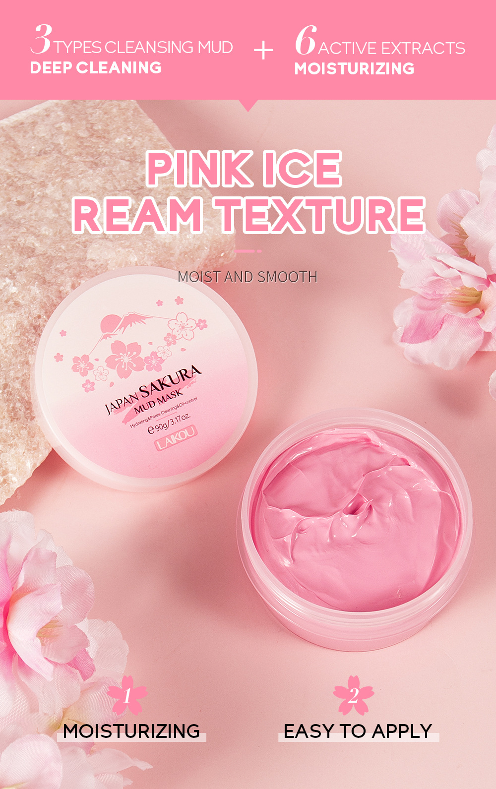 LAIKOU Sakura Clay Mask 25g/90 – Dust Mask Construction recenzja i cena