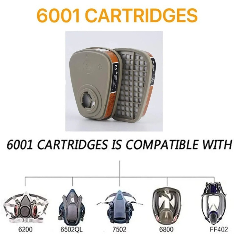 Wkłady z węglem aktywnym 6001, – Dust Mask Construction recenzja i cena