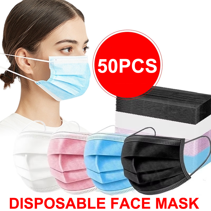 50 szt. 3-warstwowych maseczek – Disposable Mask Blue recenzja i cena