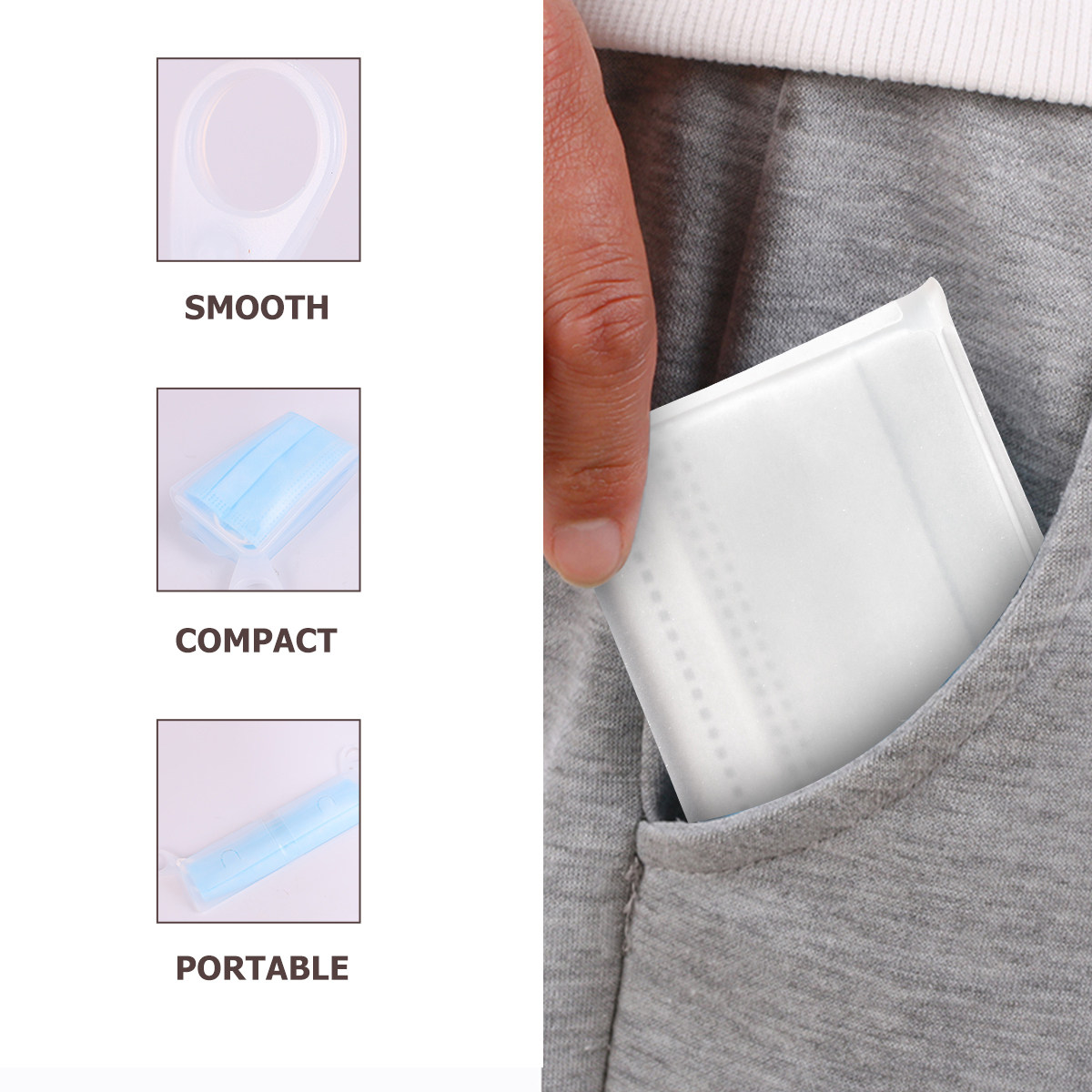 2 szt. Silikonowe etui na mask – Face Mask Storage Box recenzja i cena