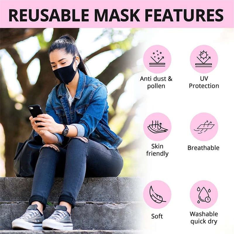5/10 SZTUK Modna Jednolita Mas – Cloth Face Mask Washable recenzja i cena