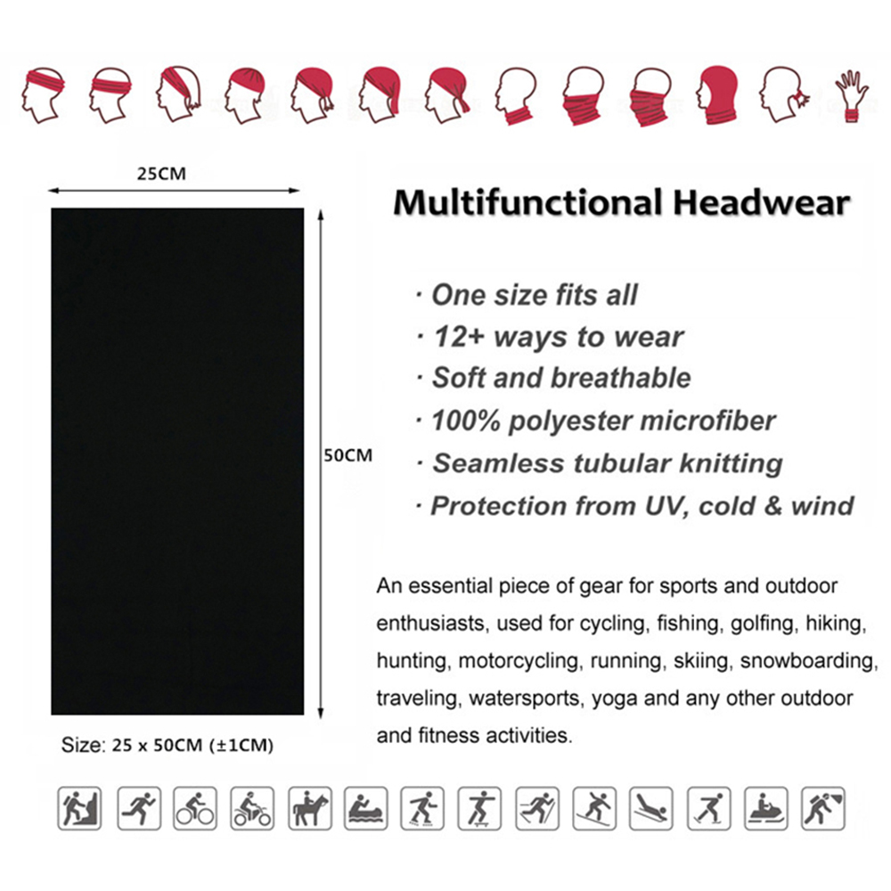 Bezszwowe bandany w jednolitym – Neck Gaiter Face Cover recenzja i cena